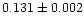 $0.131 \pm 0.002$