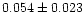 $0.054 \pm 0.023$