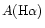 $A({\rm H\alpha })$