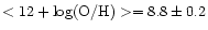 $\rm
<12+\log(O/H)>= 8.8 \pm 0.2$