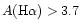 $ A({\rm H\alpha})>3.7$