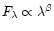 $F_{\lambda} \propto \lambda^{\beta}$