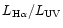 $L_{\rm H\alpha}/L_{\rm UV}$