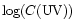 $\log (C({\rm UV}))$