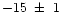 $-15 ~\pm~ 1$