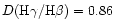 $D({\rm H}\gamma/{\rm H}\beta) = 0.86$