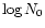 $\log{N_0}$