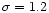 $\sigma =1.2$