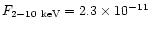 $F_{\rm 2-10~keV}=2.3 \times 10^{-11}$