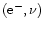 $({\rm e}^-,\nu)$