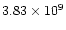 $3.83\times 10^9$