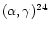 $(\alpha,\gamma)^{24}$