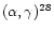 $(\alpha,\gamma)^{28}$