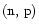 $\rm (n,\,p)$