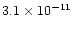 $3.1\times10^{-11}$
