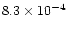 $8.3\times10^{-4}$