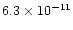 $6.3\times10^{-11}$