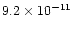 $9.2\times10^{-11}$
