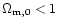 $\Omega_{\rm m,0}<1$