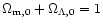 $\Omega_{\rm m,0} + \Omega_{\Lambda,0} = 1$