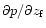 $\partial p / \partial z_{\rm f}$