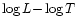 $\log L{-}\log T$