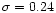 $\sigma=0.24$