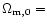 $\Omega_{\rm m,0}=$