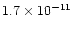 $1.7\times10^{-11}$
