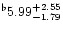 $^{\flat} 5.99^{+ 2.55}_{-1.79}$