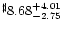 $^{\sharp} 8.68^{+ 4.01}_{-2.75}$