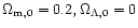 $\Omega_{\rm m,0}=0.2, \Omega_{\Lambda,0}=0$