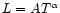 $L=AT^{\alpha}$