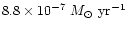 $8.8 \times
10^{-7}~M_{\odot}~{\rm yr^{-1}}$
