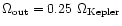 $\Omega_{\rm out}=0.25~\Omega_{\rm Kepler}$