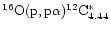 $^{16}{\rm O(p,p}\alpha)^{12}{\rm C}^{*}_{4.44}$