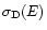 $\sigma_{{\rm D}}(E)$