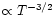 $\propto T^{-3/2}$