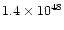 $1.4 \times 10^{48}$