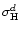 $\sigma_{\rm H}^d$