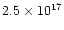 $2.5 \times 10^{17}$