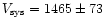 $V_{\rm sys}=1465\pm73$