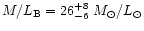 $M/L_{\rm B}=26^{+8}_{-6}~M_{\odot}/L_{\odot}$