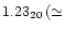 $1.23_{20}\,(\simeq$