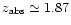 $z_{\rm abs} \simeq 1.87$