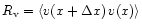 $R_{\rm v} = \langle v(x + \Delta x)\,v(x) \rangle$