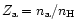 $Z_{\rm a} = n_{\rm a}/n_{\rm H}$