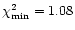 $\chi ^2_{\rm min} = 1.08$