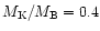 $M_{\rm K}/M_{\rm B} = 0.4$