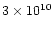 $3\times 10^{10}$